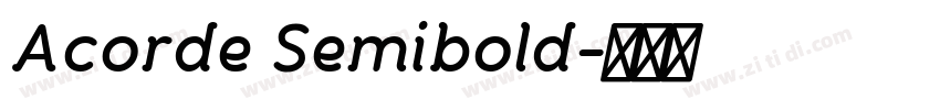 Acorde Semibold字体转换